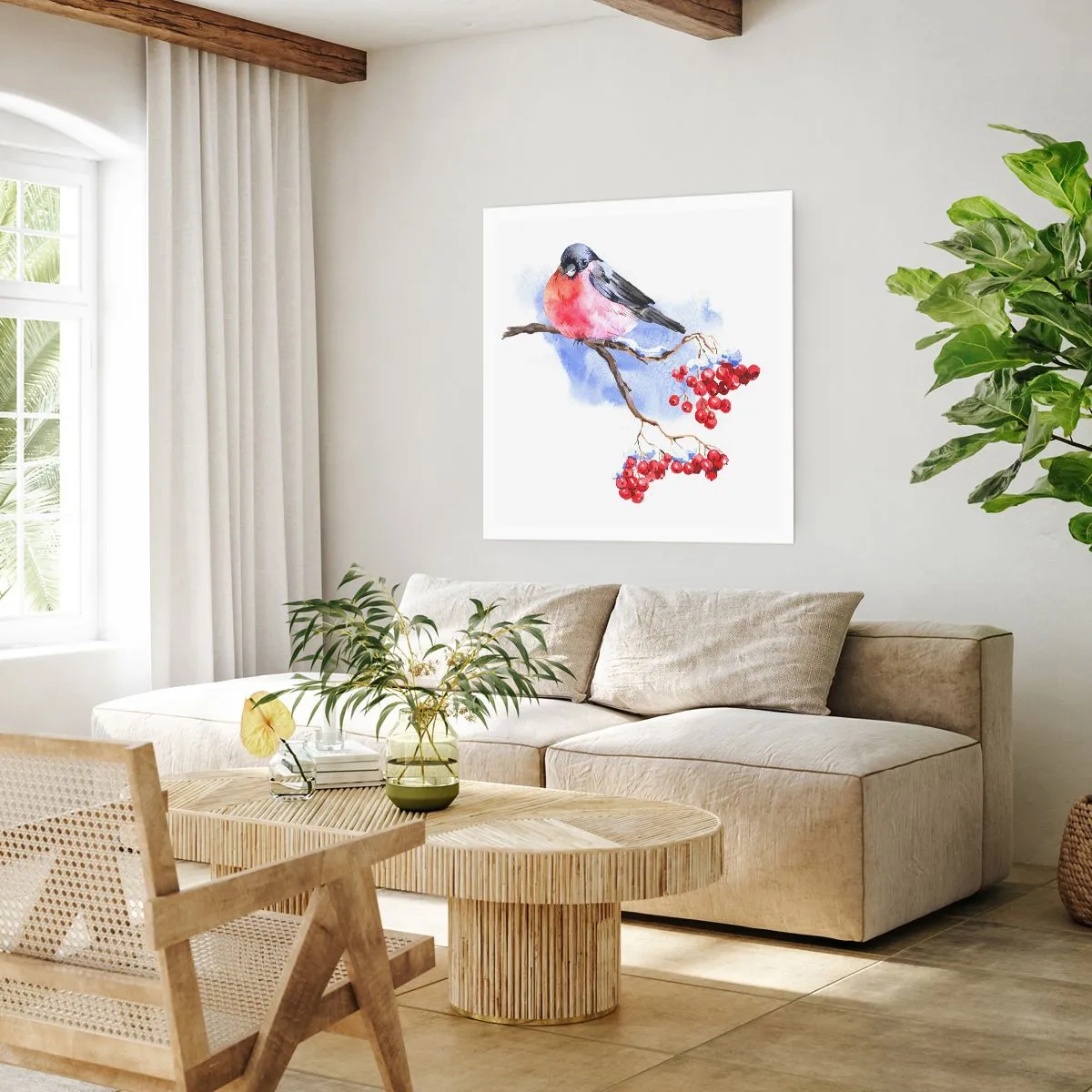 Plakat - Zima w kolorze - 60x60 cm