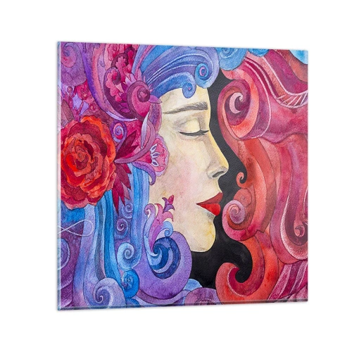 Obraz na szkle - Secesja wciąż żywa - 40x40 cm
