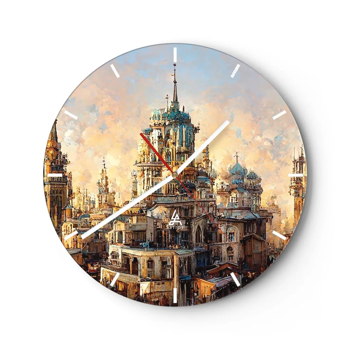 Zegar ścienny - Miasto miast - 40x40 cm