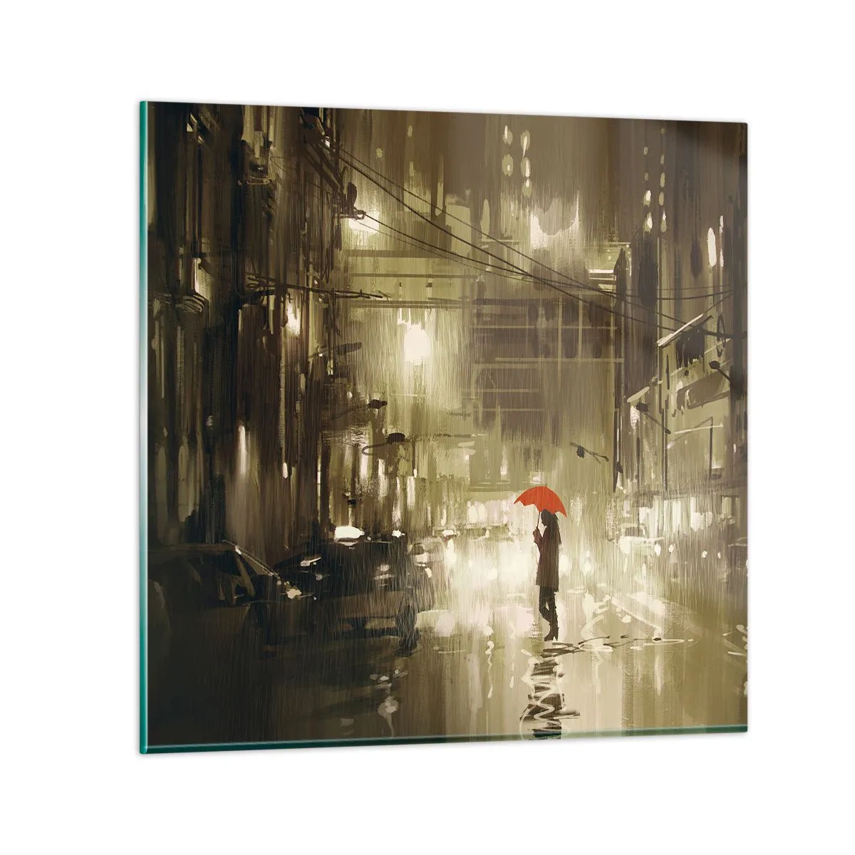 Obraz na szkle - Sama, ale nie samotna - 40x40 cm