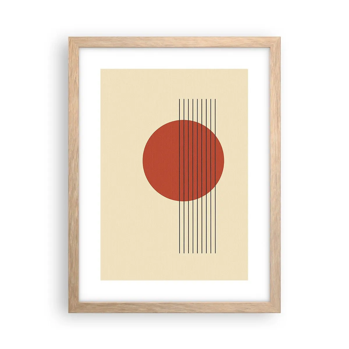 Plakat w ramie jasny dąb - W koło i dalej - 30x40 cm
