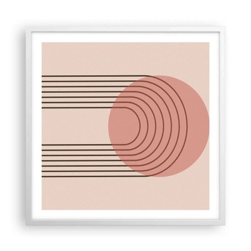 Plakat w białej ramie - Nieodparte przyciąganie - 60x60 cm