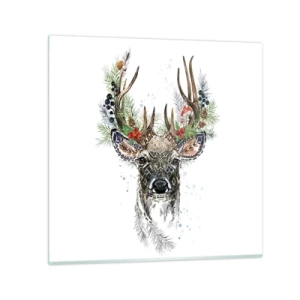 Obraz na szkle - W świątecznej szacie - 30x30 cm