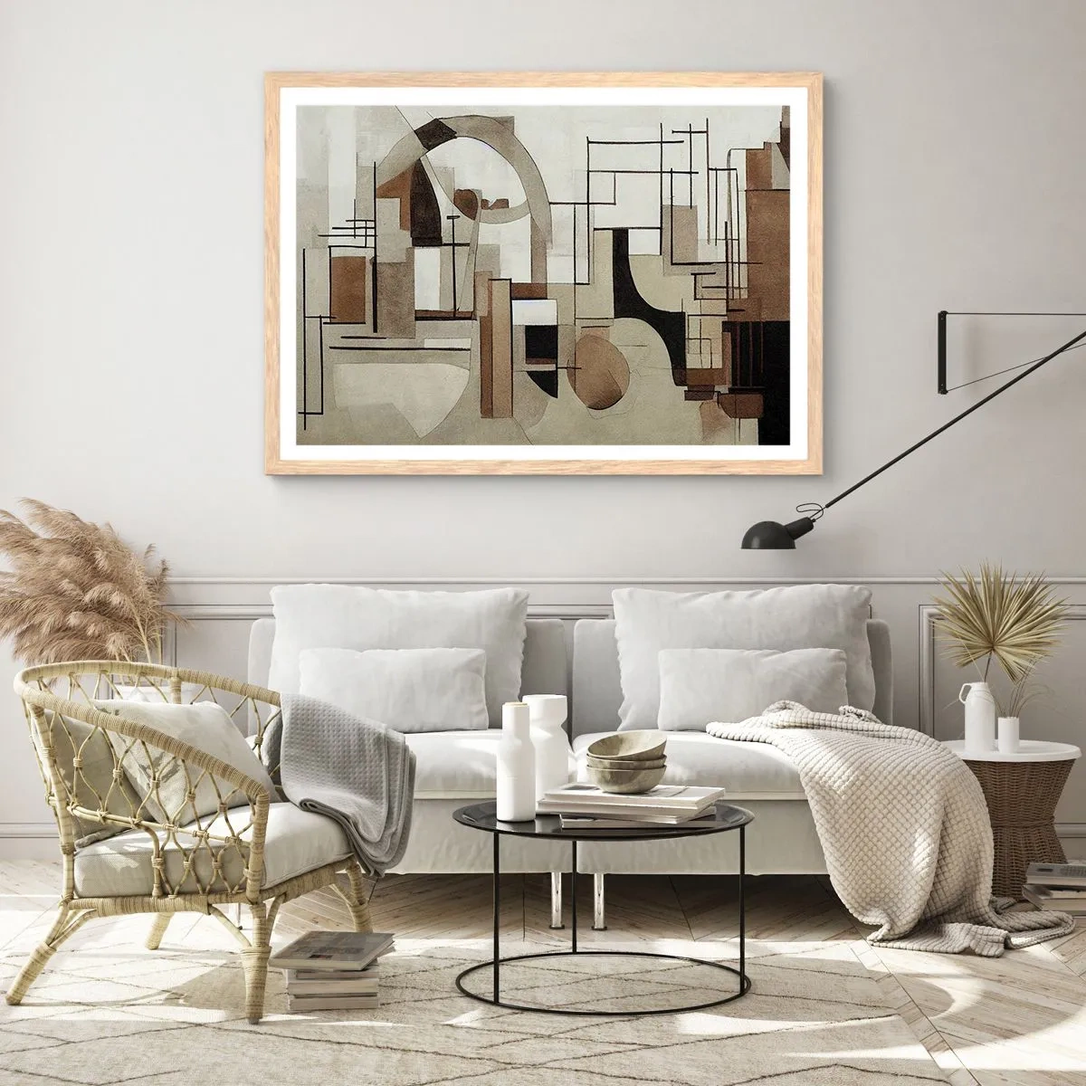 Plakat w ramie jasny dąb - Pejzaż miejski 2.0 - 91x61 cm