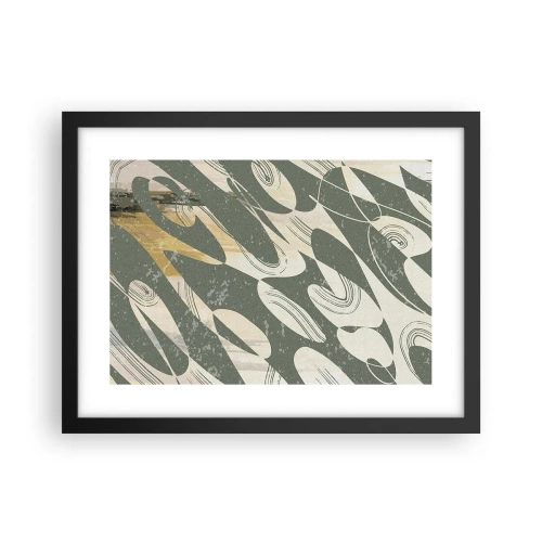 Plakat w czarnej ramie - Abstrakcja zrytmizowana - 40x30 cm