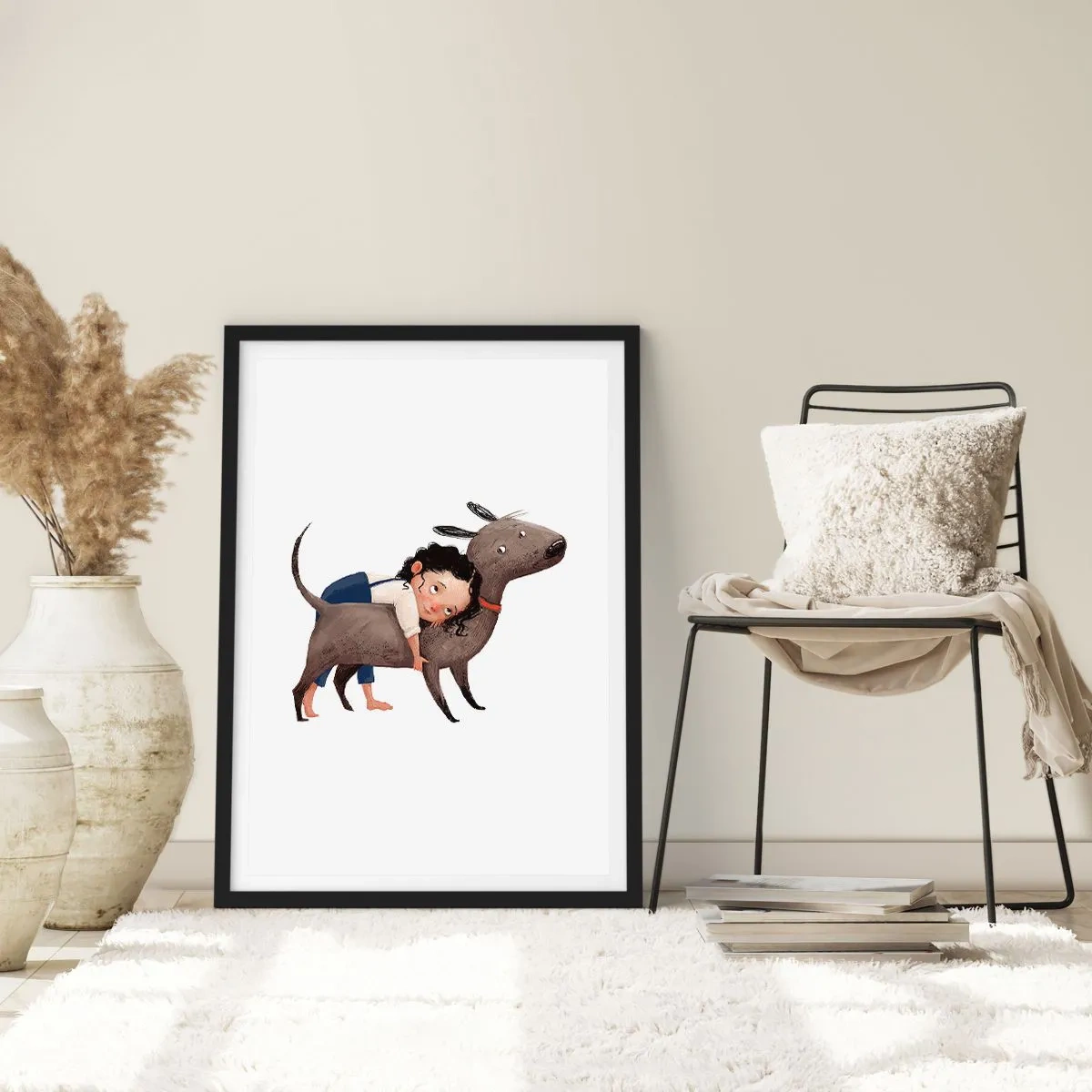 Plakat w czarnej ramie - Najlepsi przyjaciele - 30x40 cm
