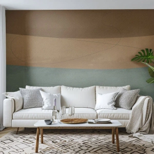 Fototapeta Premium Canvas - Abstrakcyjna kompozycja w naturalnych odcieniach ziemi - 100x70cm - Kompozycja horyzontalna - Nowoczesna dekoracja ścienna do salonu i sypialni ARTTOR