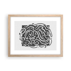 Plakat w ramie jasny dąb - Abstrakcja: taniec radości - 40x30 cm