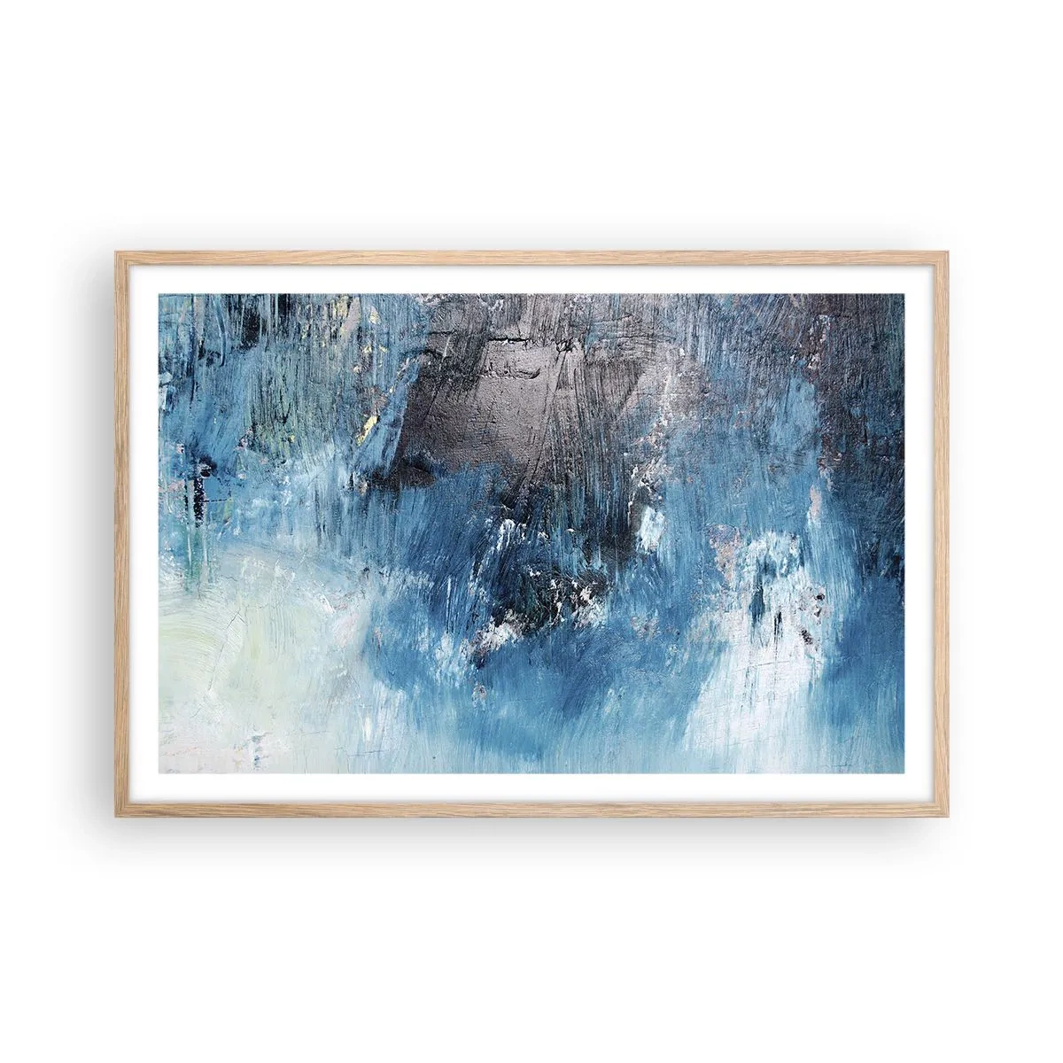 Plakat w ramie jasny dąb - Błękitna rapsodia - 91x61 cm