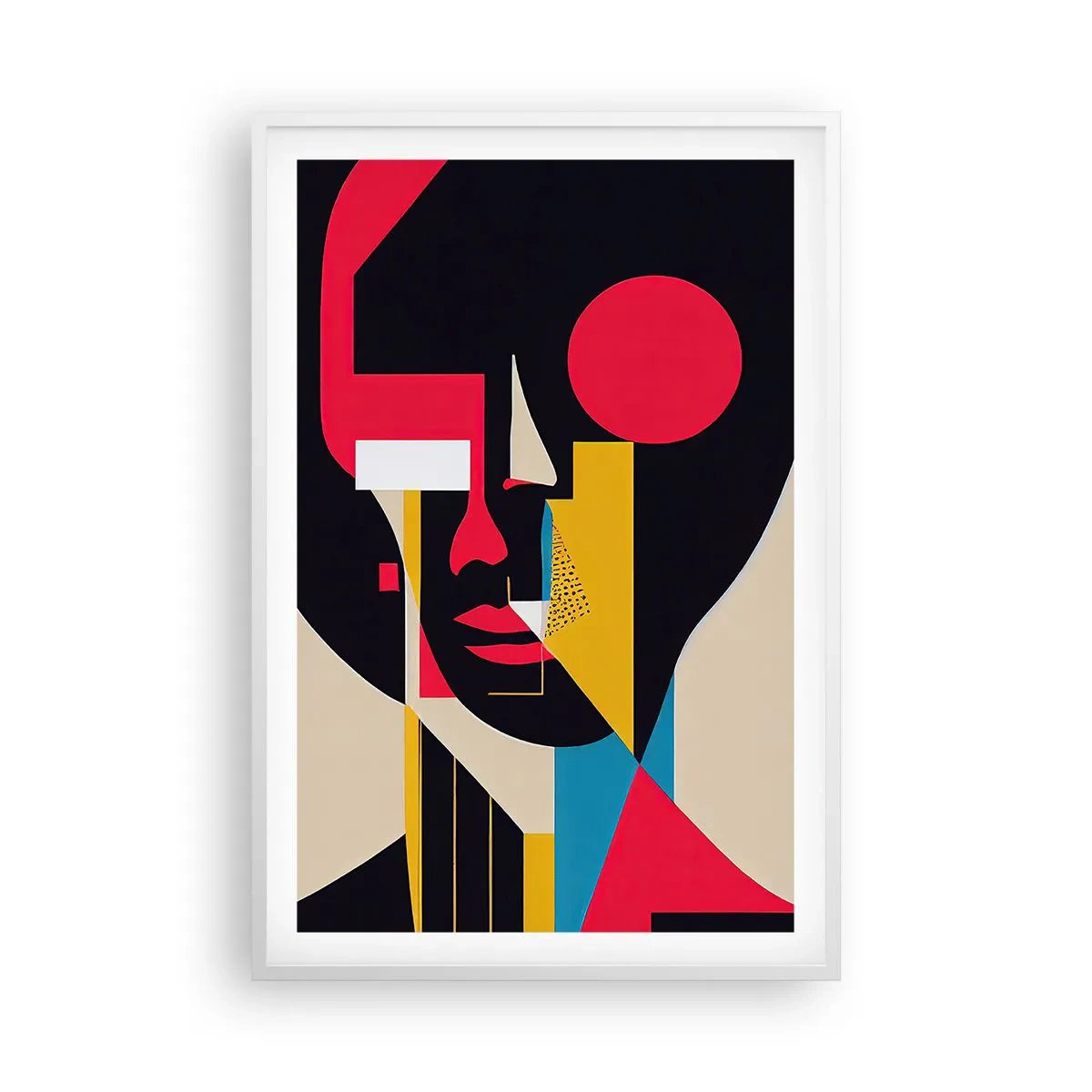 Plakat w białej ramie - Jej wewnętrzny świat - 61x91 cm