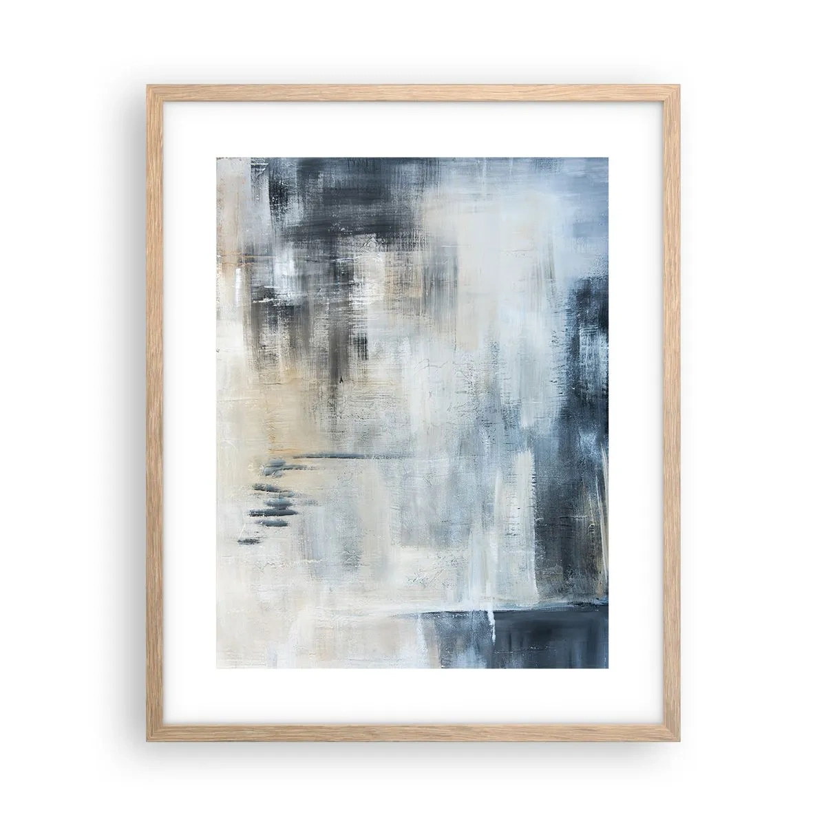 Plakat w ramie jasny dąb - Za zasłoną błękitu - 40x50 cm