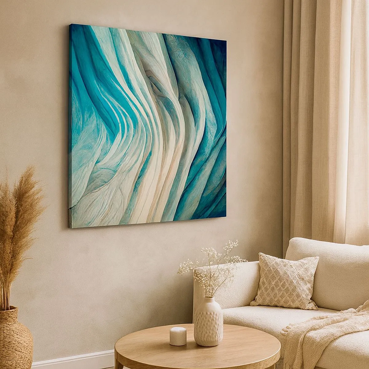 Obraz na płótnie - Błękitne nienasycenie - 30x30 cm