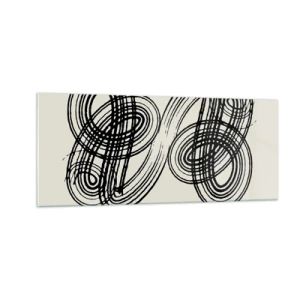 Obraz na szkle - Wyszło spontanicznie - 100x40 cm
