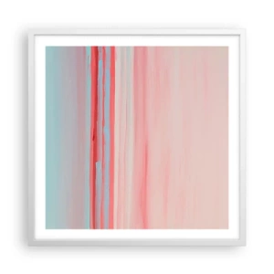 Plakat w białej ramie - Abstrakcja o świcie - 60x60 cm