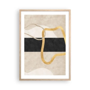Plakat w ramie jasny dąb - Kształty zapętlone - 50x70 cm