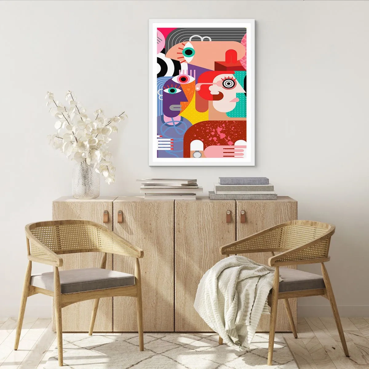 Plakat w białej ramie - My od pana Picassa - 61x91 cm