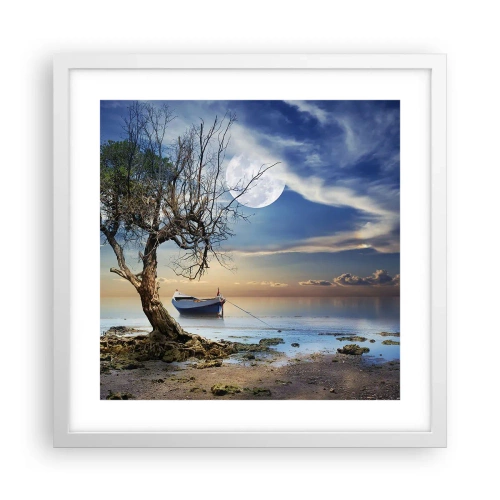 Plakat w białej ramie - To koniec czy początek? - 40x40 cm