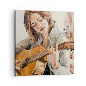 Obraz na płótnie - Koncert na gitarę i dziewczęce serce - 70x70 cm