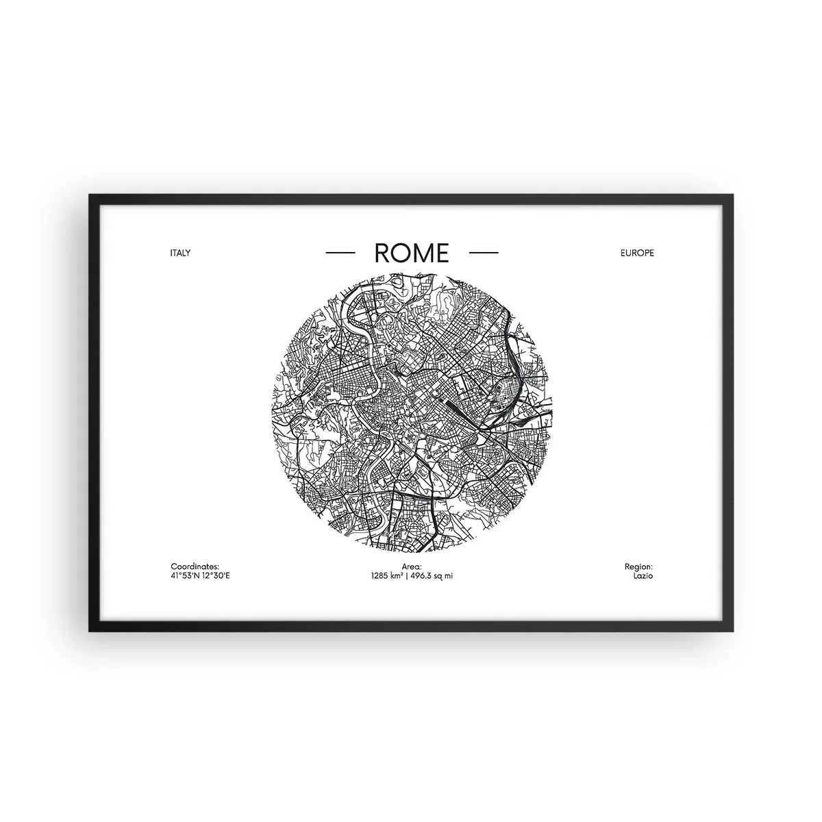 Plakat w czarnej ramie - Anatomia Rzymu - 91x61 cm