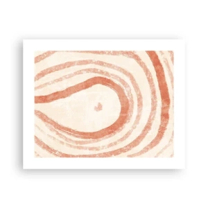 Plakat - Koralowe kręgi – kompozycja - 50x40 cm