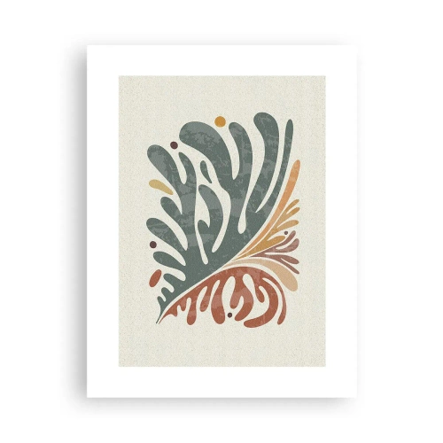 Plakat - Wielobarwny liść - 30x40 cm