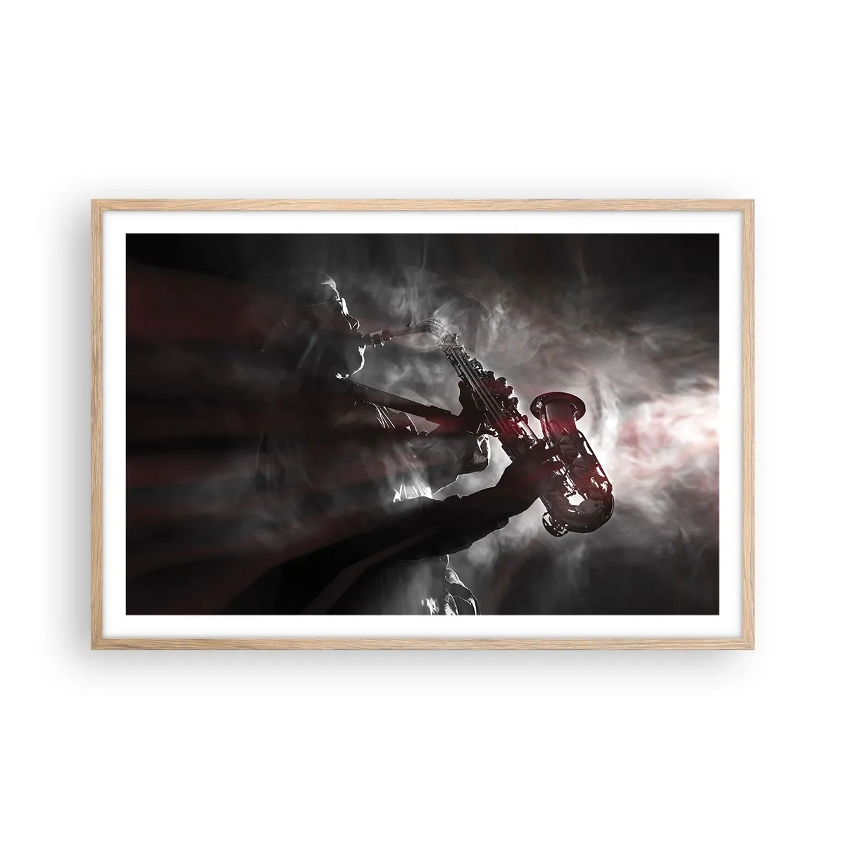 Plakat w ramie jasny dąb - W oparach jazzu - 91x61 cm