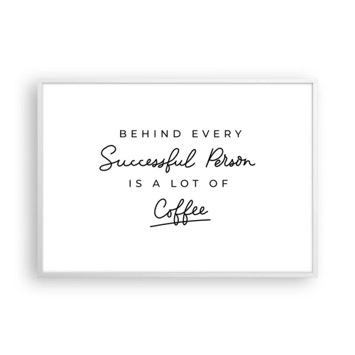 Plakat w białej ramie - Tajemnica sukcesu - 100x70 cm