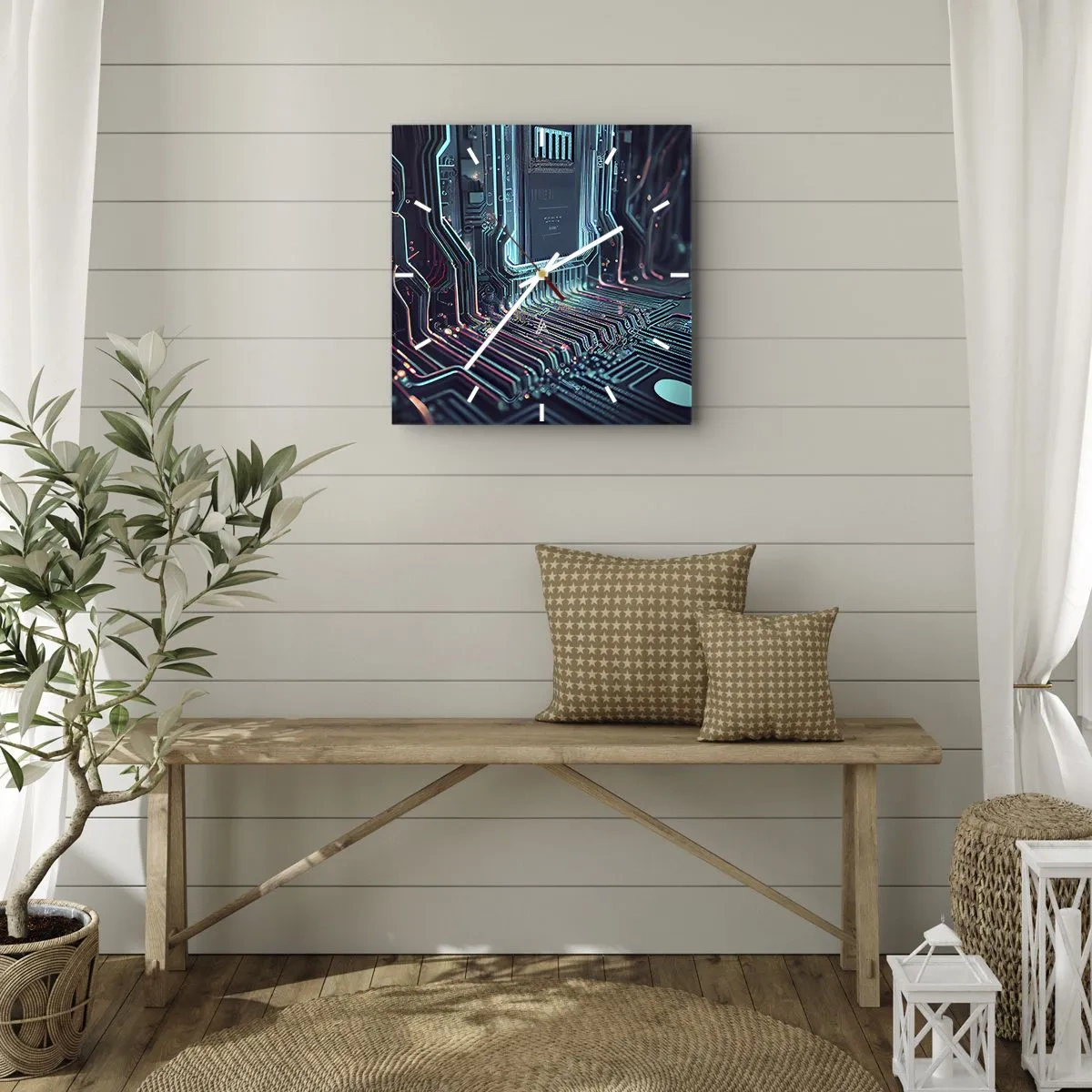 Zegar ścienny - Tak sobie myślę… - 40x40 cm
