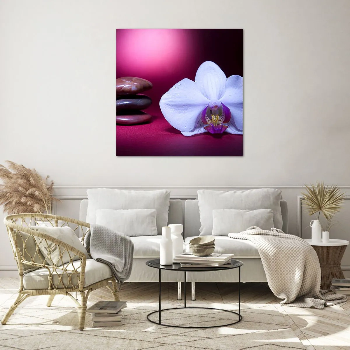 Obraz na szkle - Studium świeżości w fiolecie - 70x70 cm