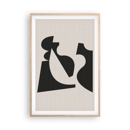 Plakat w ramie jasny dąb - Do samodzielnego składania - 61x91 cm