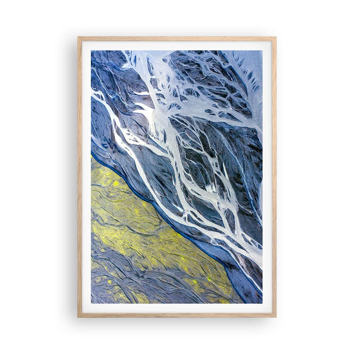 Plakat w ramie jasny dąb - Naskalne malowidła natury - 70x100 cm