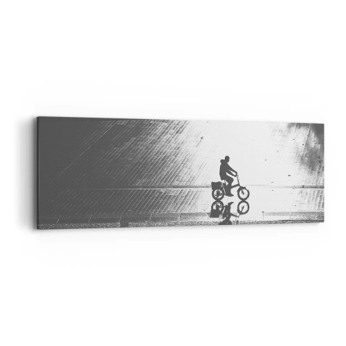 Obraz na płótnie - Przed siebie, przez miasto - 90x30 cm
