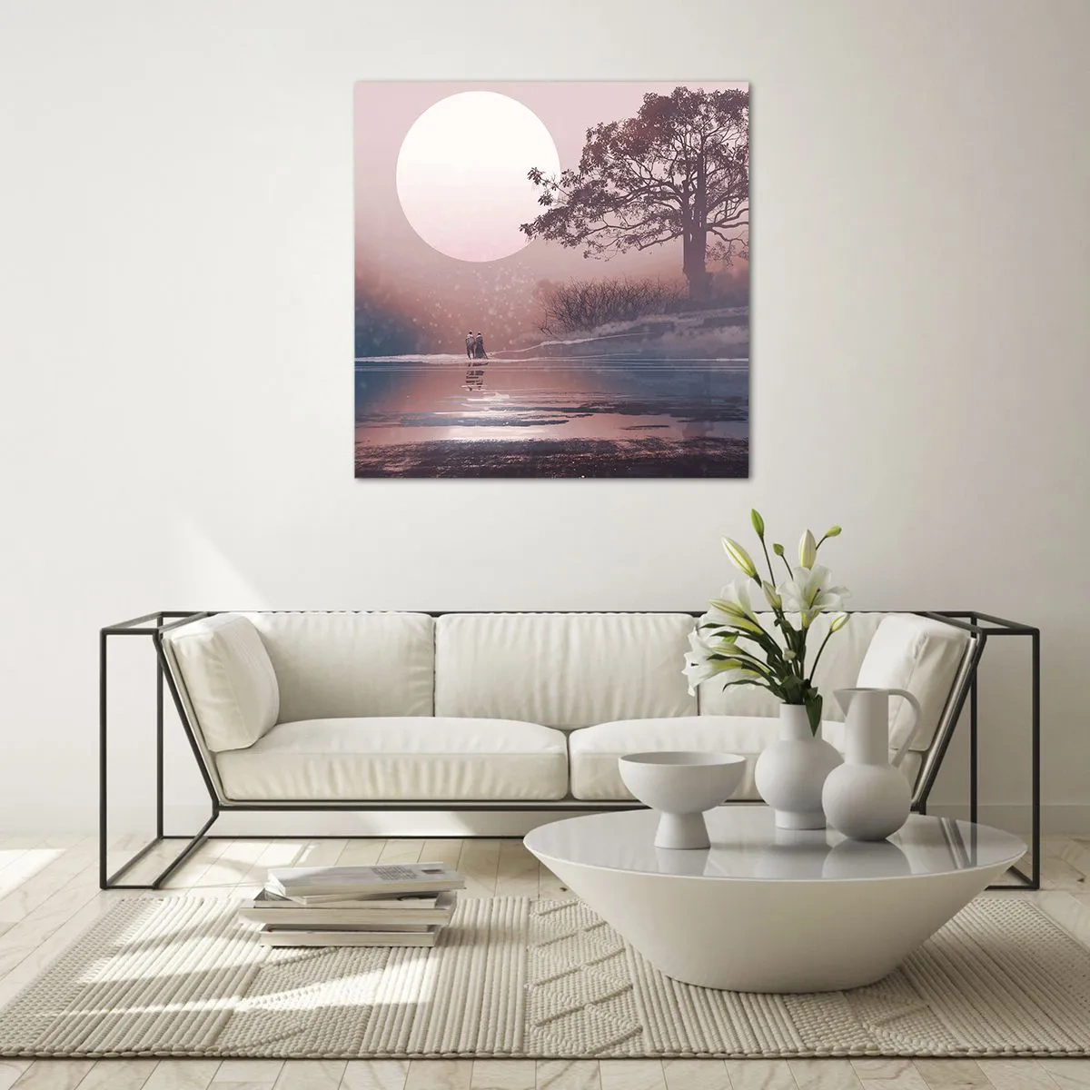 Obraz na szkle - Nocne dziwy - 30x30 cm