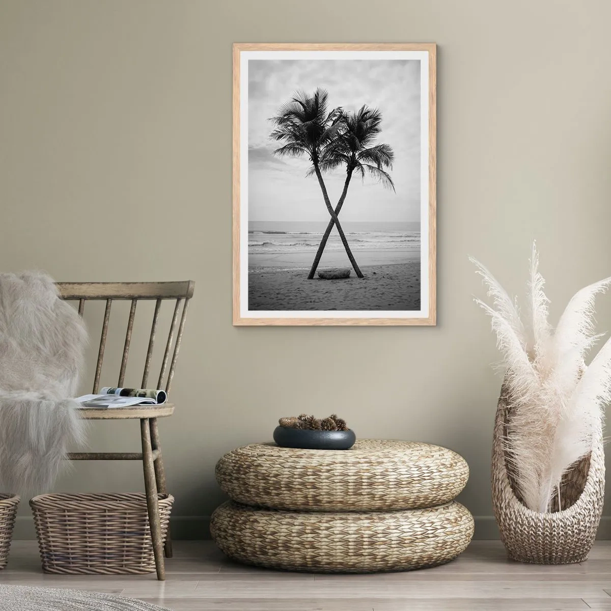 Plakat w ramie jasny dąb - Czuła obecność - 70x100 cm