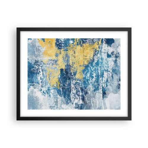 Plakat w czarnej ramie - Abstrakcja pełna pogody - 50x40 cm