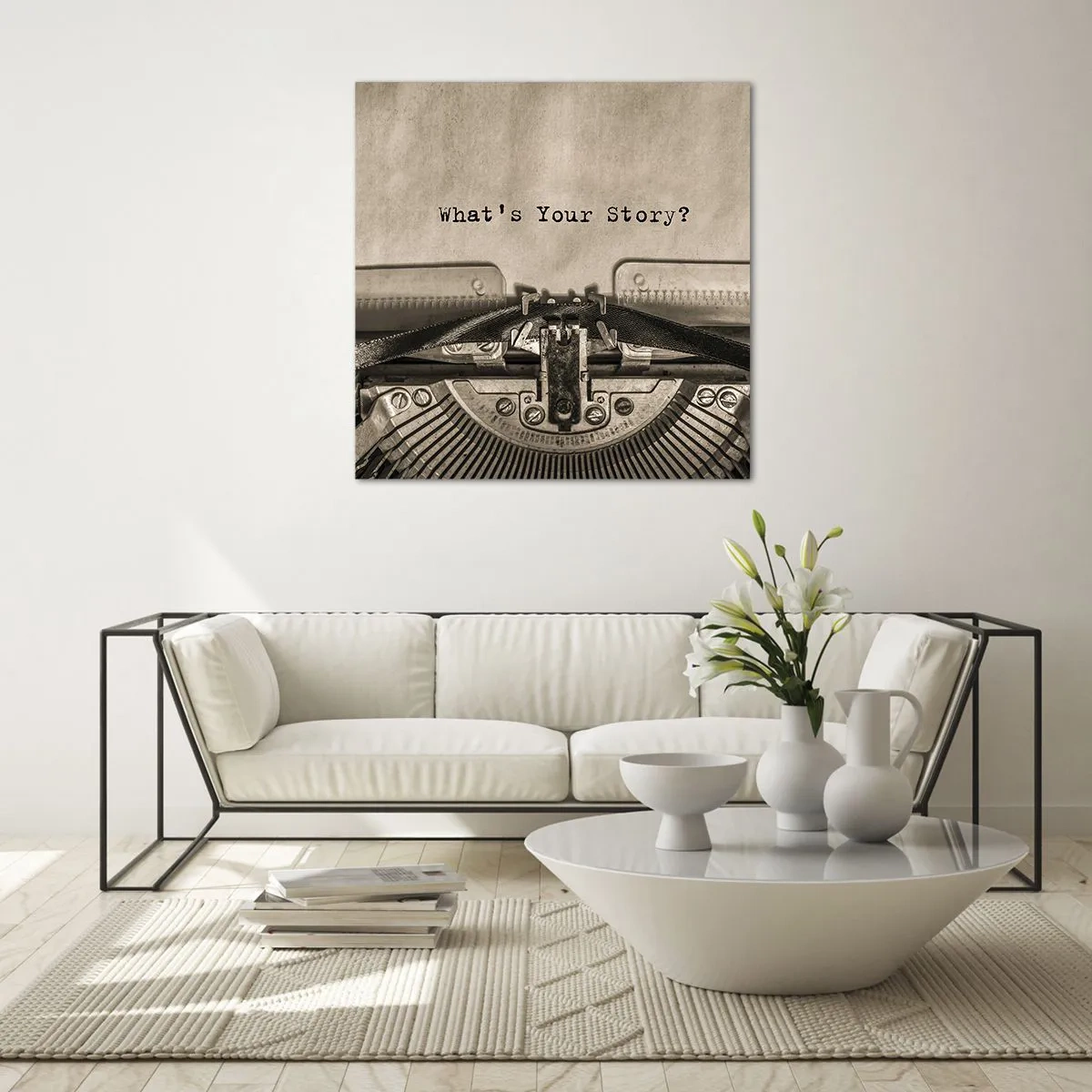 Obraz na szkle - Opowiedz mi - 60x60 cm