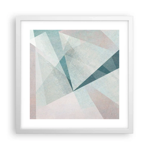 Plakat w białej ramie - Spokojnie choć dynamicznie - 40x40 cm