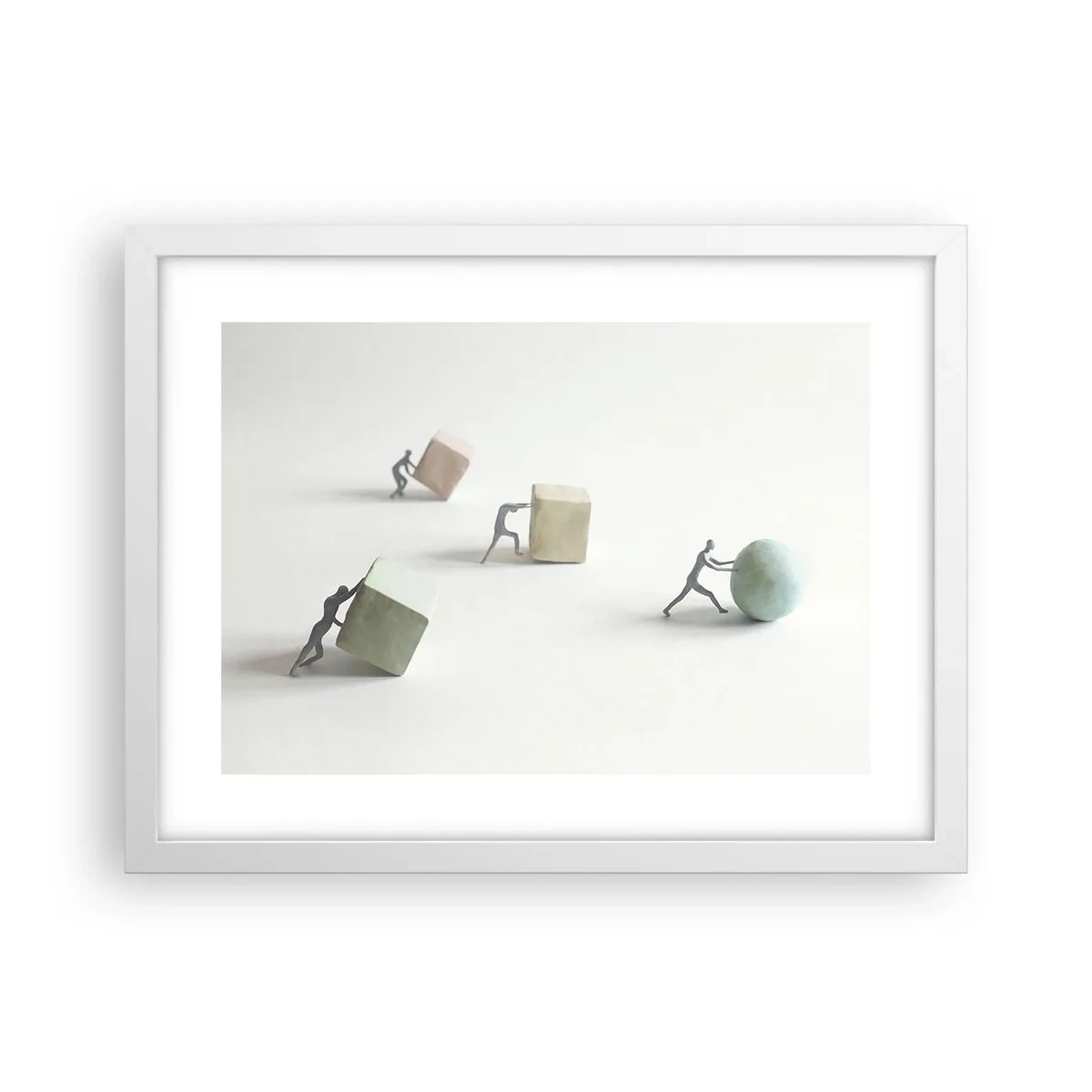 Plakat w białej ramie - Samo życie - 40x30 cm