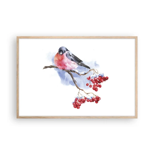 Plakat w ramie jasny dąb - Zima w kolorze - 91x61 cm