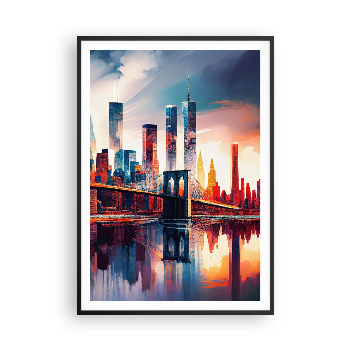 Plakat w czarnej ramie - Zjawiskowy Nowy Jork - 70x100 cm