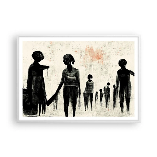 Plakat w białej ramie - Przeciw samotności - 100x70 cm