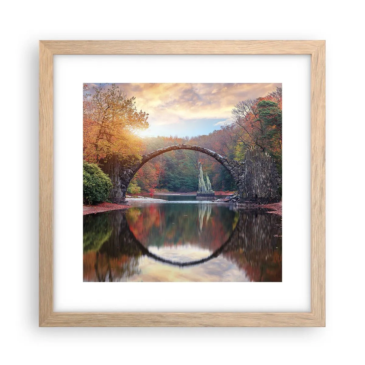 Plakat w ramie jasny dąb - Po drugiej stronie lustra - 30x30 cm