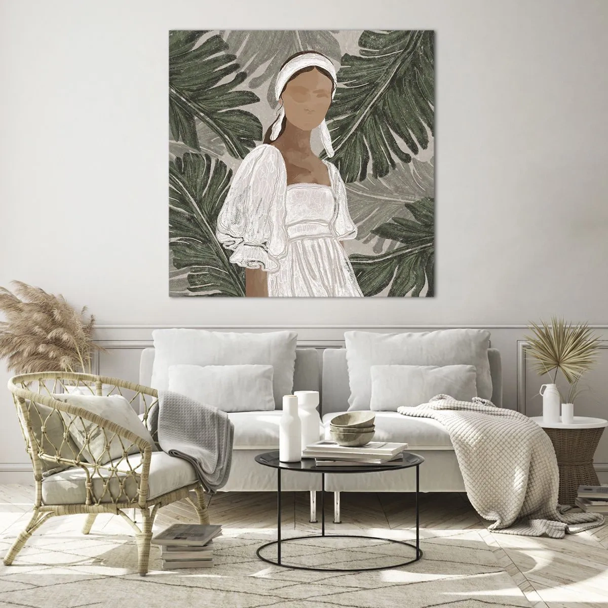 Obraz na szkle - Portret egzotyczny - 30x30 cm