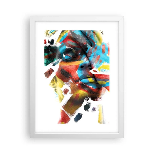 Plakat w białej ramie - Barwna osobowość - 30x40 cm