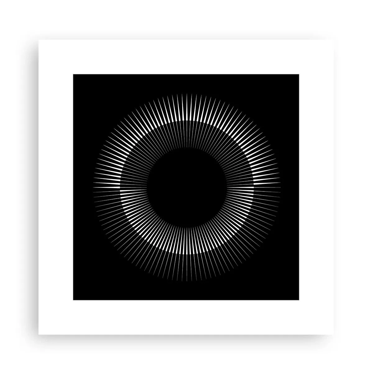 Plakat - Czarne Słońce - 30x30 cm