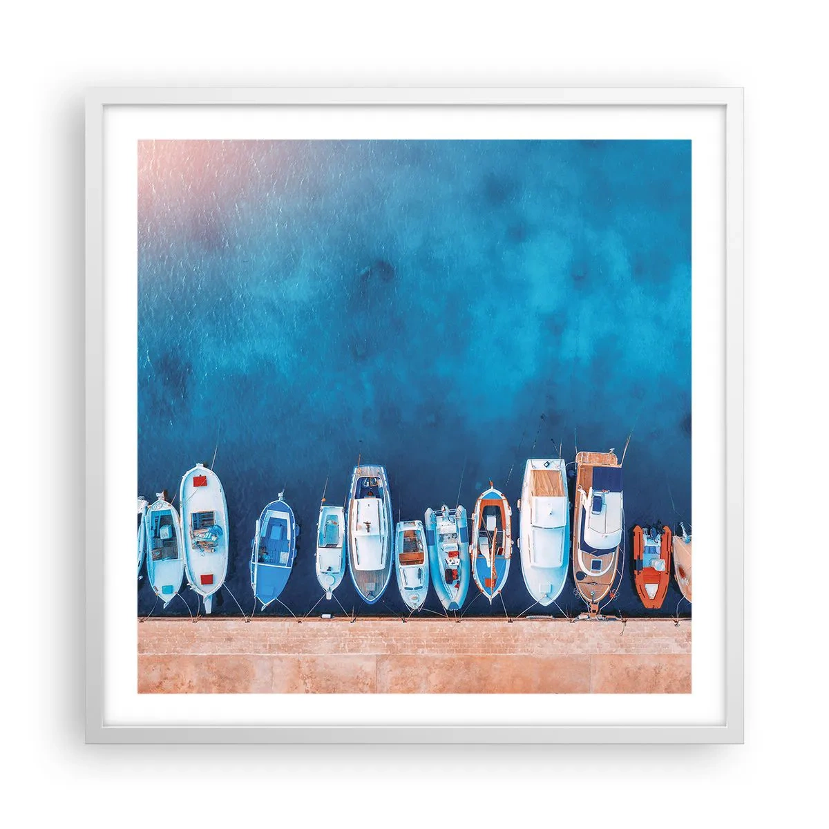 Plakat w białej ramie - W jednym rzędzie - 60x60 cm