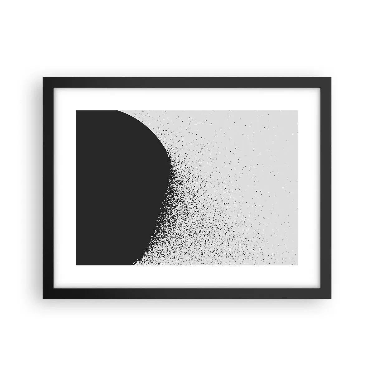 Plakat w czarnej ramie - Ruch cząsteczek - 40x30 cm