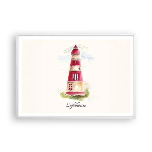 Plakat w białej ramie - Wokół zawsze pogoda - 100x70 cm