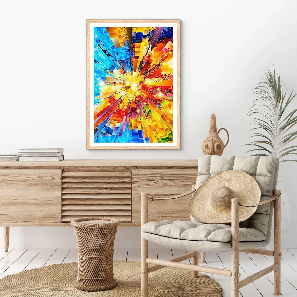 Plakat w ramie jasny dąb - In medias res - 61x91 cm