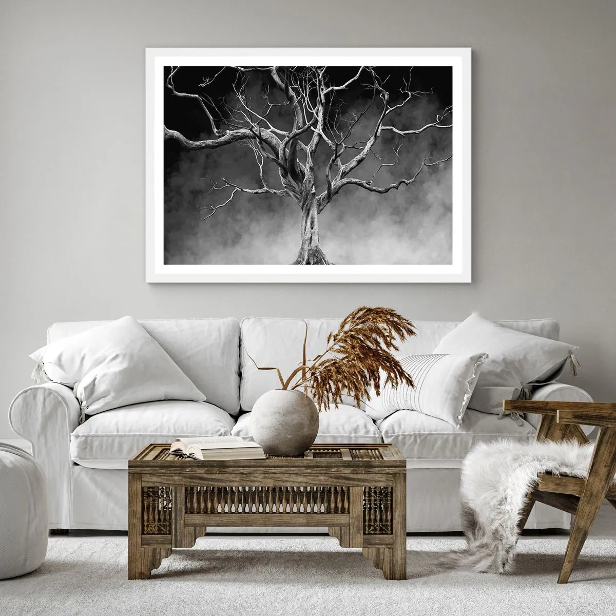 Plakat w białej ramie - Pierwotne i święte - 50x50 cm